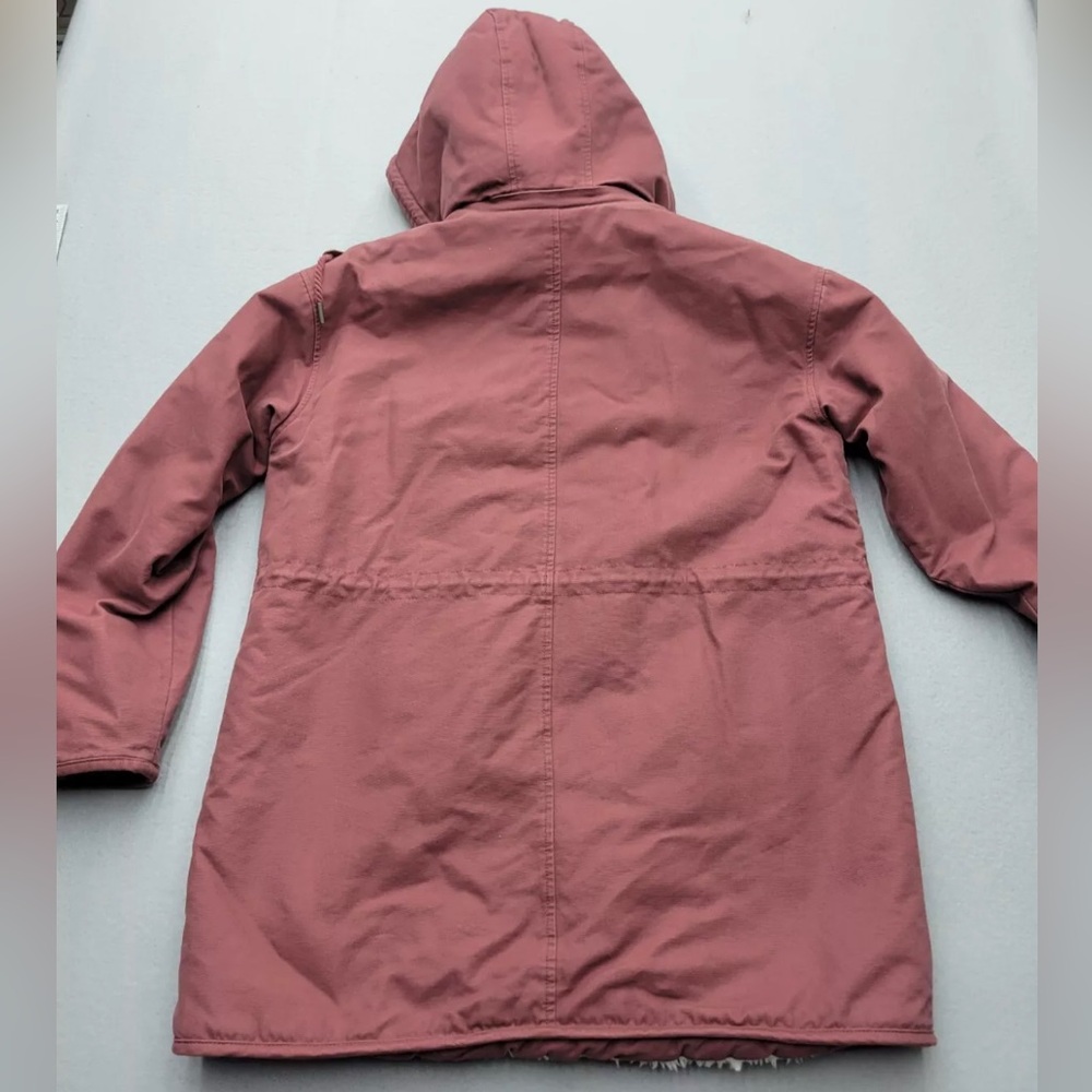 Universal Thread Sherpa Lined Canvas Winter Coat Zip & Snap Hood Insulat… - Picture 7 of 9